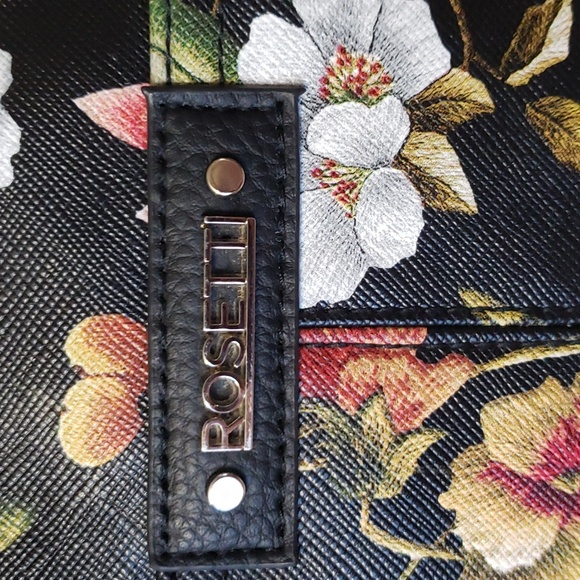 Rosetti Floral And Beautiful Birds Print Black Women's Shoulder Bag - Picture 7 of 17